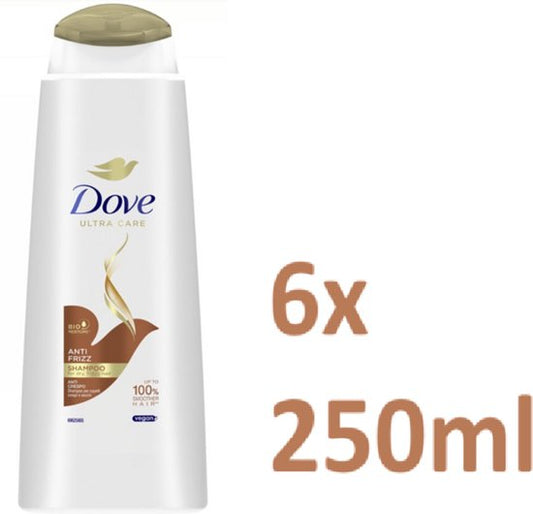 Dove - Shampoo - Anti Frizz - 250ml x 6 - Voordeelverpakking