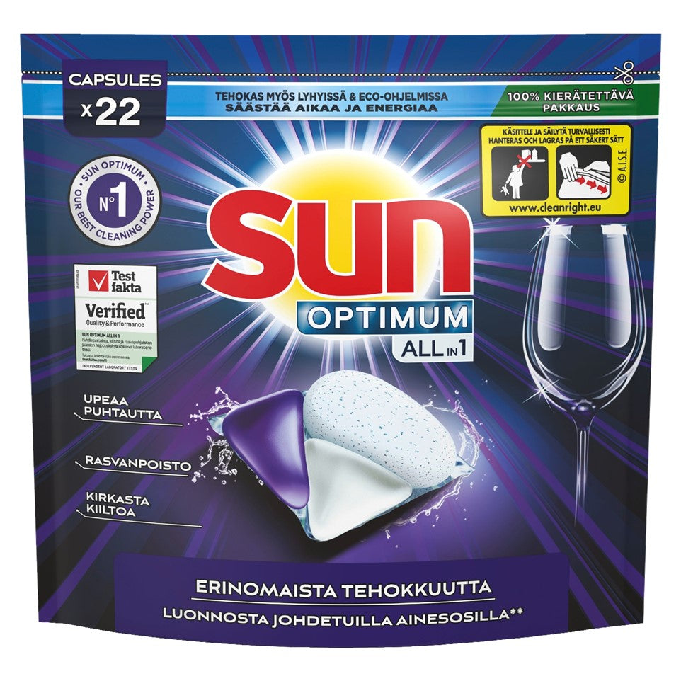 Sun - Vaatwas - Capsule - All in 1 - Optimum - 22Wb/319g