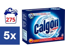 Calgon 3 in 1 Powerball Tabs Wasmachine Reiniger en Anti kalk - 55 Tabletten x5