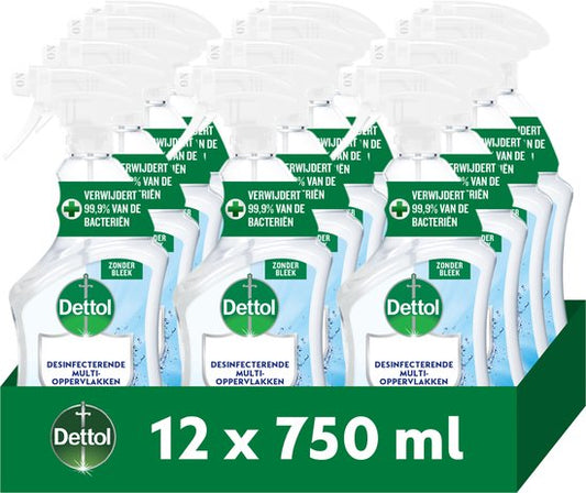 Dettol Allesreiniger Spray Cleanser 750ml - 12 Stuks - Voordeelverpakking