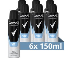 Rexona Men Anti-Transpirant Deodorant Spray - Cobalt Dry - met MotionSense Technologie - 6 x 150 ml
