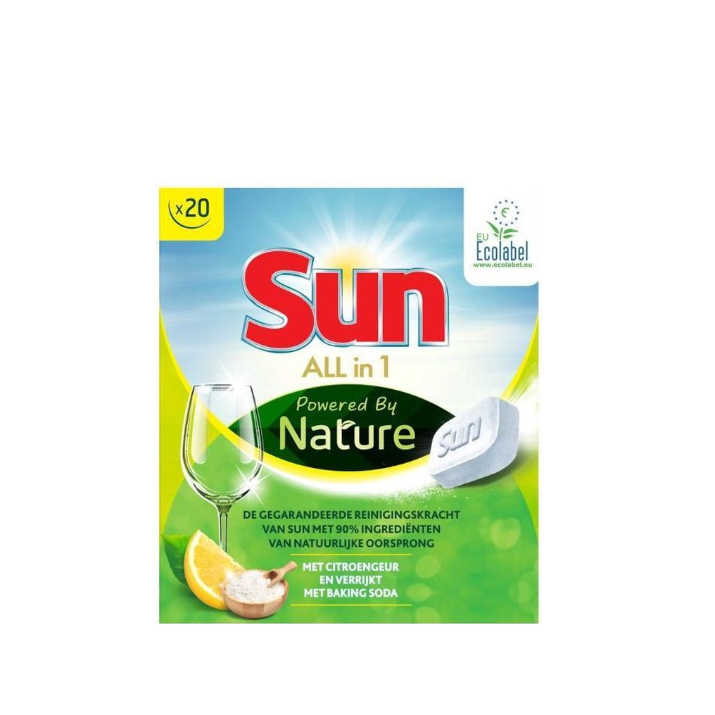 Sun All in 1 - Vaatwas - Tablet - Citroen - 20 Wasbeurten - 360g