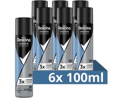 Rexona Men Maximum Protection Anti-transpirant Spray - Clean Scent - met Defence+ Technologie - 6 x 100 ml
