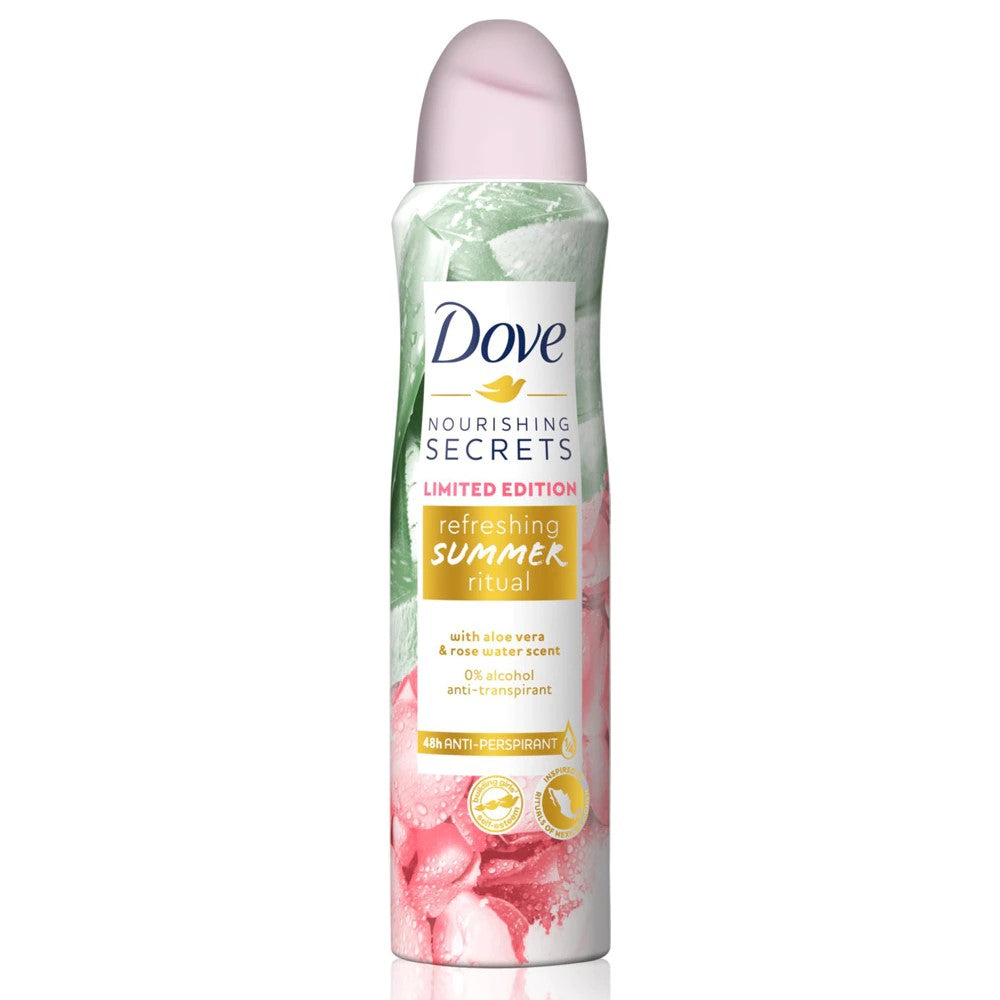 Dove Nourishing Secrets - Deodorant - Spray - Refreshing Summer Ritual - Aloe Vera & Rose Water - 150ml