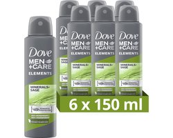 Dove Men+Care Mineral & Sage Deodorant - 6 x 150 ml - Voordeelverpakking