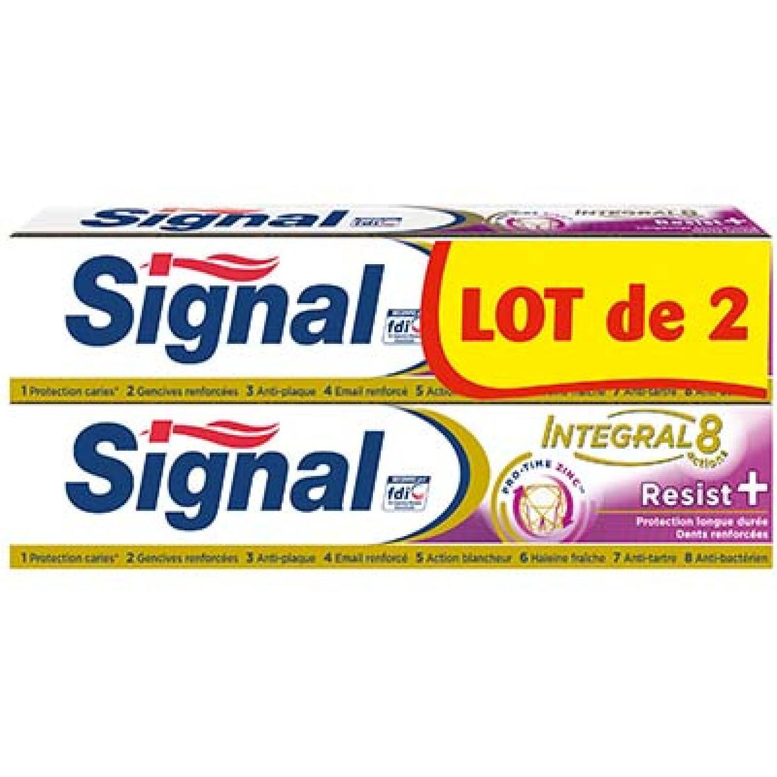 Signal - Tandpasta - Integral 8 Action - Resist+ - 2x75ml