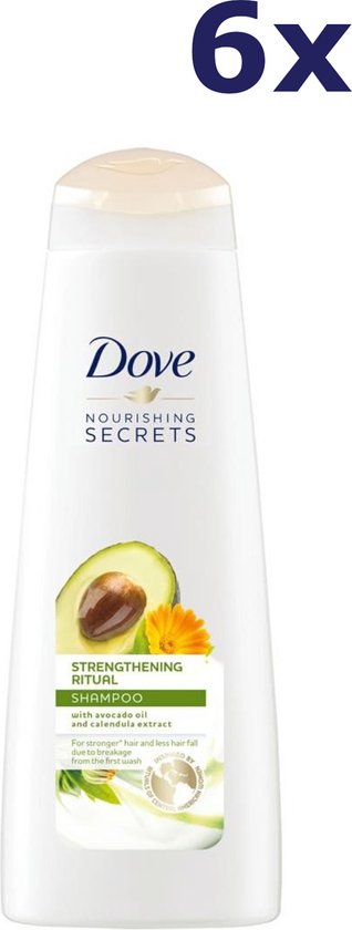 6x Dove Shampoo - Strengthening Ritual Avocado 250ml