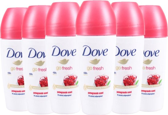Dove Deo Roller Go Fresh Granaatappel - Voordeelverpakking 6 Stuks