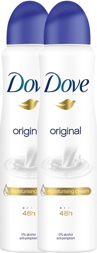 Dove Original Women Deodorant - 2 x 150 ml - Voordeelverpakking
