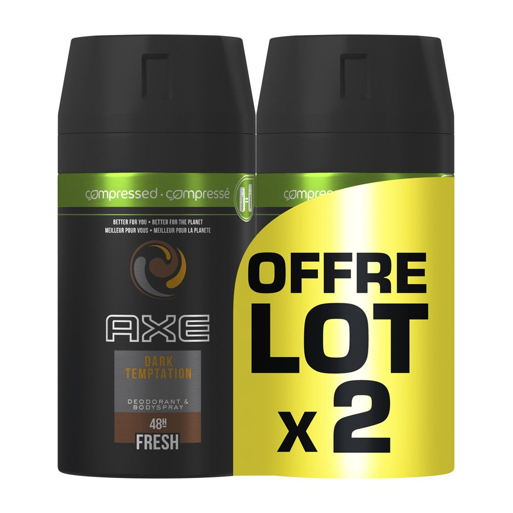 Axe - Deodorant - Spray - Compressed - Dark Temptation - 2x100ml