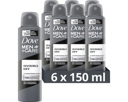 Dove Men+Care Invisible Dry Anti-transpirant Deodorant Spray - 6 x 150 ml - Voordeelverpakking