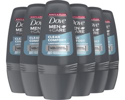 Dove Men+Care Clean Comfort Deodorant Roller - 6 x 50 ml - Voordeelverpakking