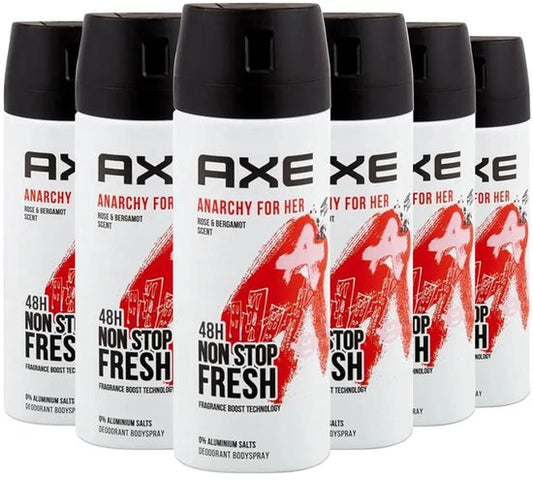 Axe anarchy for her Body Spray - 150 ml - deodorant - 6 st - Voordeelverpakking