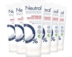 Neutral 0% Parfumvrij Intensive Repair Cream - 6 x 100 ml - Voordeelverpakking