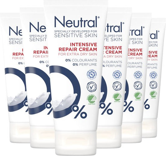 Neutral 0% Parfumvrij Intensive Repair Cream - 6 x 100 ml - Voordeelverpakking