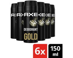 AXE Gold Temptation Deodorant - 6 x 150 ml - Voordeelverpakking