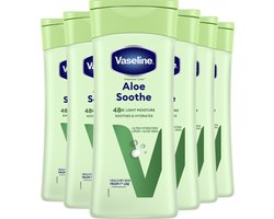 Vaseline Intensive Care Bodylotion - Aloe Soothe - met Ultra-Hydrating Lipids en aloë vera - 6 x 200 ml