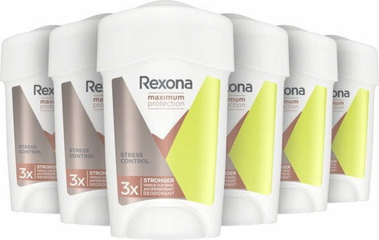 Rexona Maximum Protection Stress Control Anti-Transpirant Stick - 6 x 45 ml - Voordeelverpakking