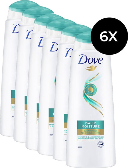 Dove Daily Moisture Shampoo - 6x 400 ml (voor breekbaar haar)