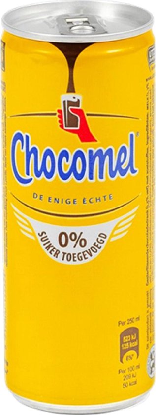 Chocomel 0% blikjes - Chocolademelk - 24 x 25 cl