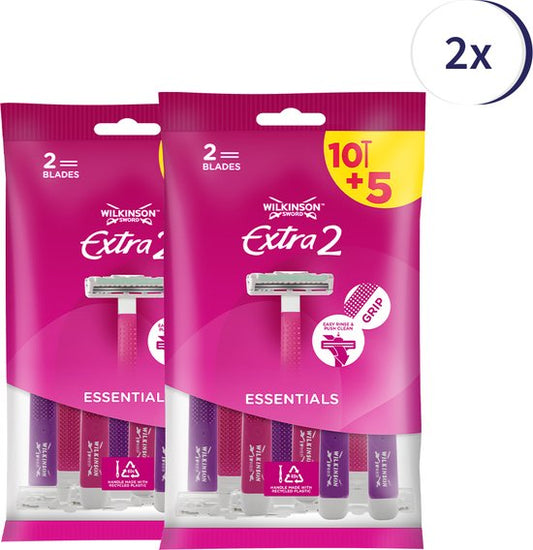 Wilkinson Sword Extra 2 Beauty - 30 stuks - Wegwerpscheermesjes - Voordeelverpakking