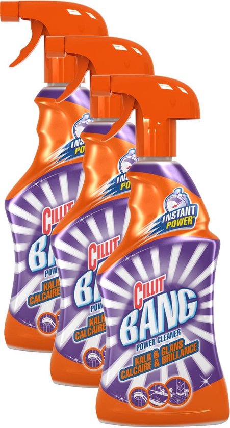 Cillit Bang Power Cleaner Spray - Allesreiniger - Kalk & Glans - 3x 750 mL - Voordeelpak