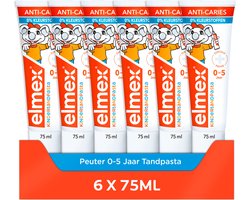 Elmex Peuter (0 tot 5 jaar) Kindertandpasta - 6 x 75ml - Voor Kinderen 0-5 Jaar - Voordeelverpakking