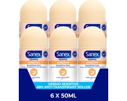 Sanex Dermo Sensitive Deodorant Anti-Transpirant Roller 6 x 50ml - Voordeelverpakking