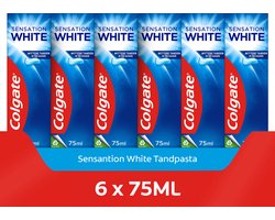 Colgate Sensation White Whitening Tandpasta - 6 x 75ml - Voor Witte Tanden - Voordeelverpakking