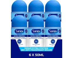 Sanex Dermo Extra Control 48h Anti-transpirant Roller - Voordeelverpakking - 6 x 50ml
