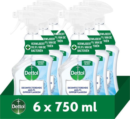 Dettol Allesreiniger Spray Cleanser 750ml - 6 Stuks - Voordeelverpakking