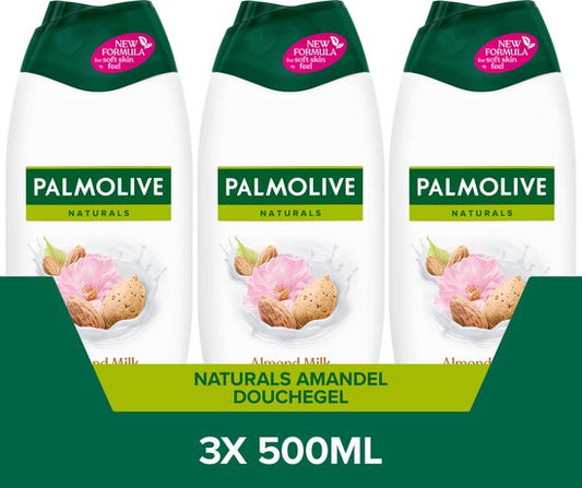 Palmolive Naturals Amandel Douchegel - Voordeelverpakking - 3 x 500ml
