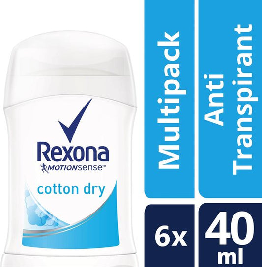 Rexona Women Ultra Dry Cotton - 6 x 40 ml - Deodorant Stick