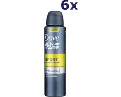 6x Dove Deospray Men - Care Sport active + fresh 150ML