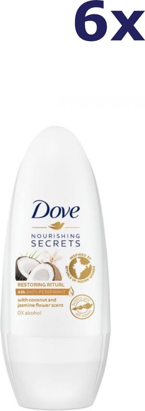 Dove Nourising Secrets - Restoring - Deodorant - Roller - 6x 50ml - Voordeelverpakking