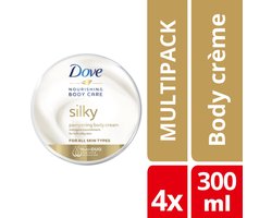 Dove Silk Body Crème - 4 x 300 ml - Voordeelverpakking