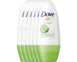 Dove Go Fresh Cucumber & Green Tea Women - 6 x 50 ml - Deodorant Roller - Voordeelverpakking