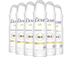 Dove Invisible Dry Anti-transpirant Deodorant - 6 x 150 ml - Voordeelverpakking