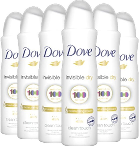 Dove Invisible Dry Anti-transpirant Deodorant - 6 x 150 ml - Voordeelverpakking