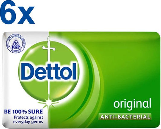 Dettol - Original - Antibacteriële - Zeeptablet - Handzeep - 6x 100 gram - Voordeelverpakking