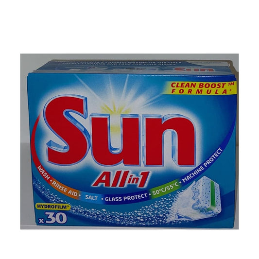 Sun All in 1 - Vaatwas - Tablet - Clean Boost - 30 Wasbeurten - 540g