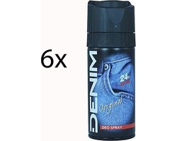 Denim Deospray Original - 6 x 150 ml voordeelverpakking - Deodorant