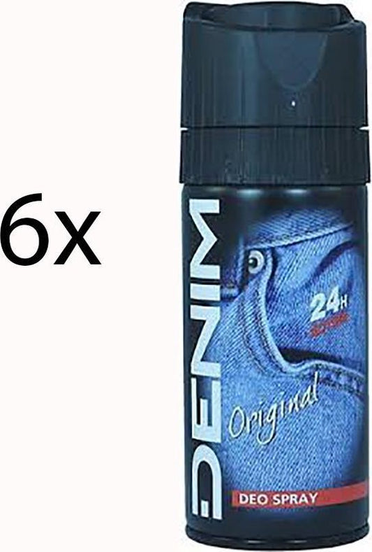 Denim Deospray Original - 6 x 150 ml voordeelverpakking - Deodorant