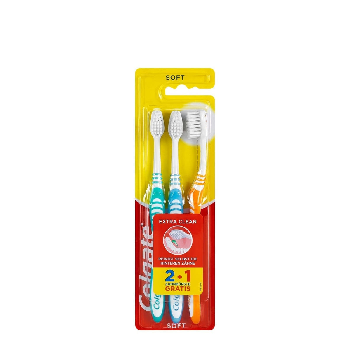 Colgate - Tandenborstel - Extra Clean - Soft - 2+1 Gratis - 3 stuks