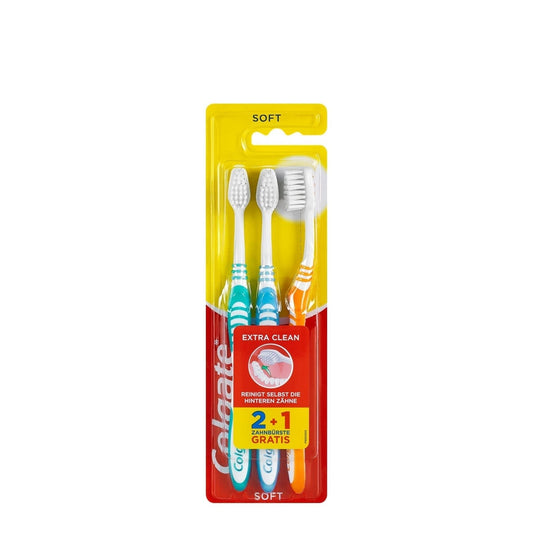 Colgate - Tandenborstel - Extra Clean - Soft - 2+1 Gratis - 3 stuks