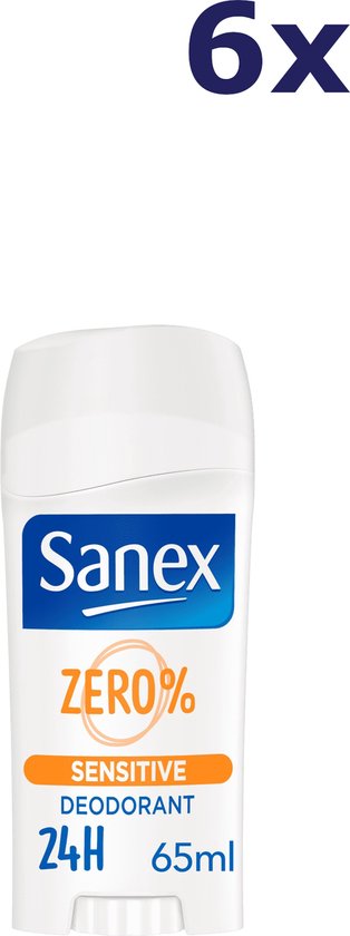Sanex Deodorant Stick Dermo Sensitive - 6 x 65 ml - Voordeelverpakking