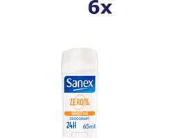 Sanex Deodorant Stick Dermo Sensitive - 6 x 65 ml - Voordeelverpakking
