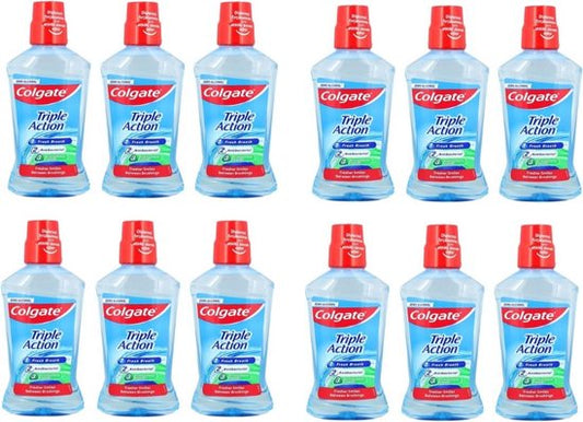COLGATE MONDWATER TRIPLE ACTION - 12x500ml - Voordeelverpakking