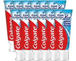 Colgate Tandpasta Triple Action Xtra White - 12 x 75 ml - Voordeelverpakking