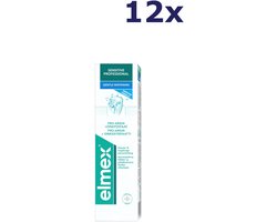 Elmex Tandpasta Sensitive Professional Gentle Whitening - 12 x 75 ml - Voordeelverpakking